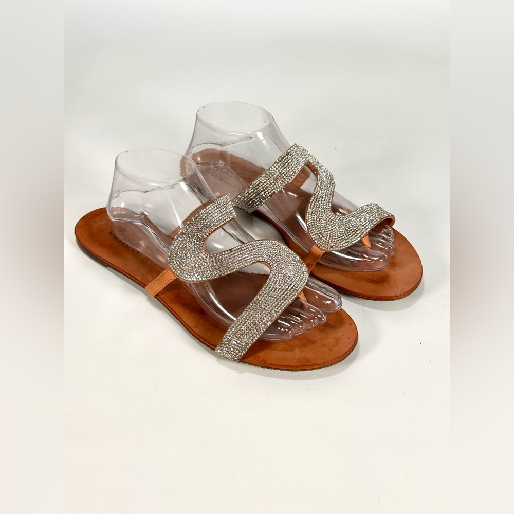 SCHUTZ  Women’s Embellished Fabia Flat Leather sandals - Picture 3 of 7